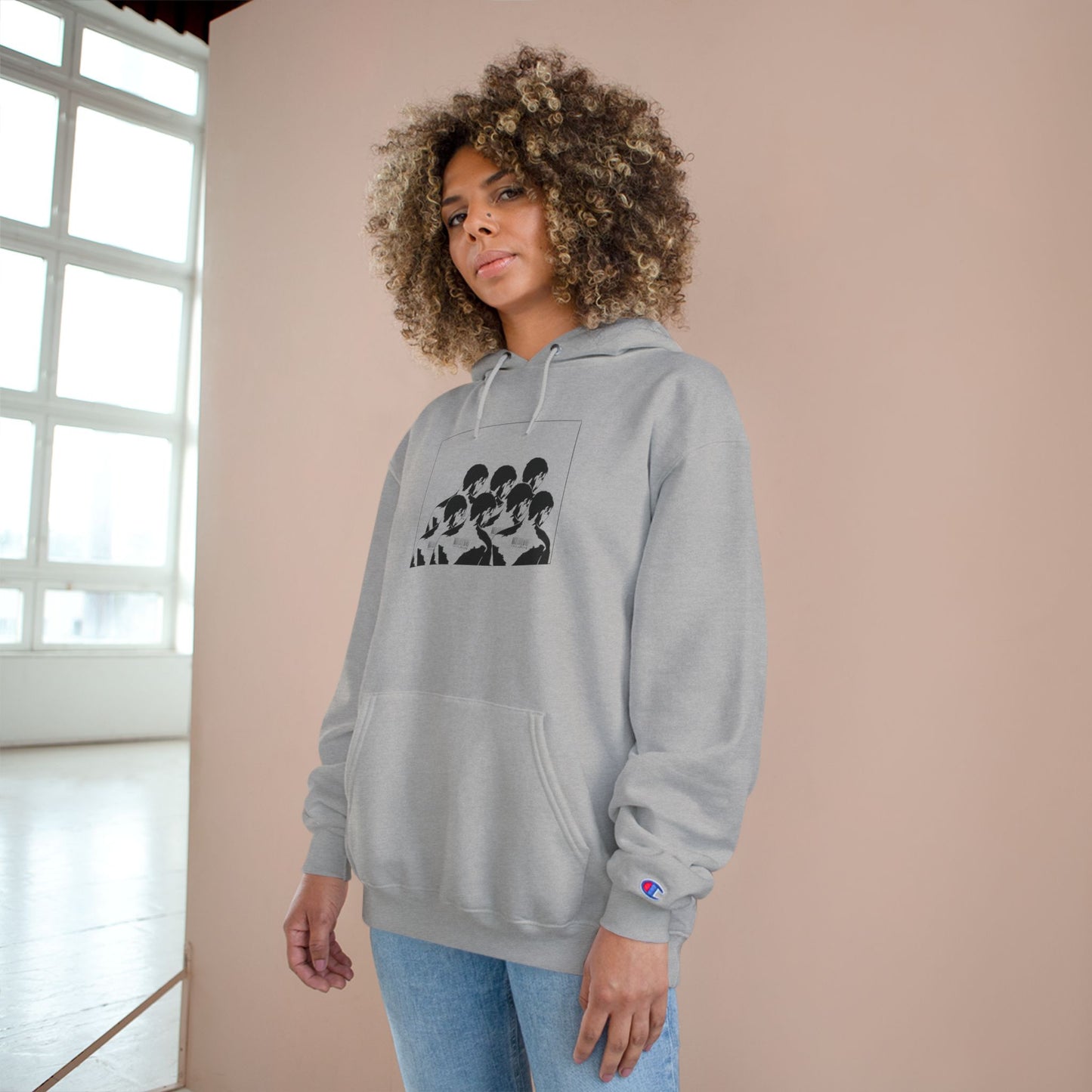 "Barcode Crowd" Champion Hoodie