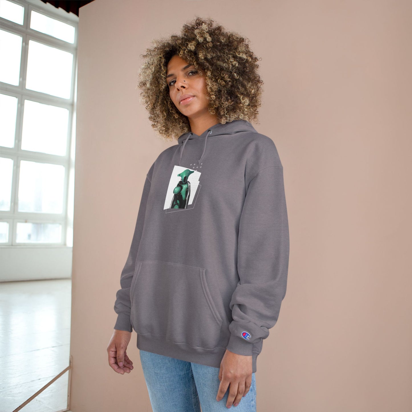 "The Teal One" Champion Hoodie