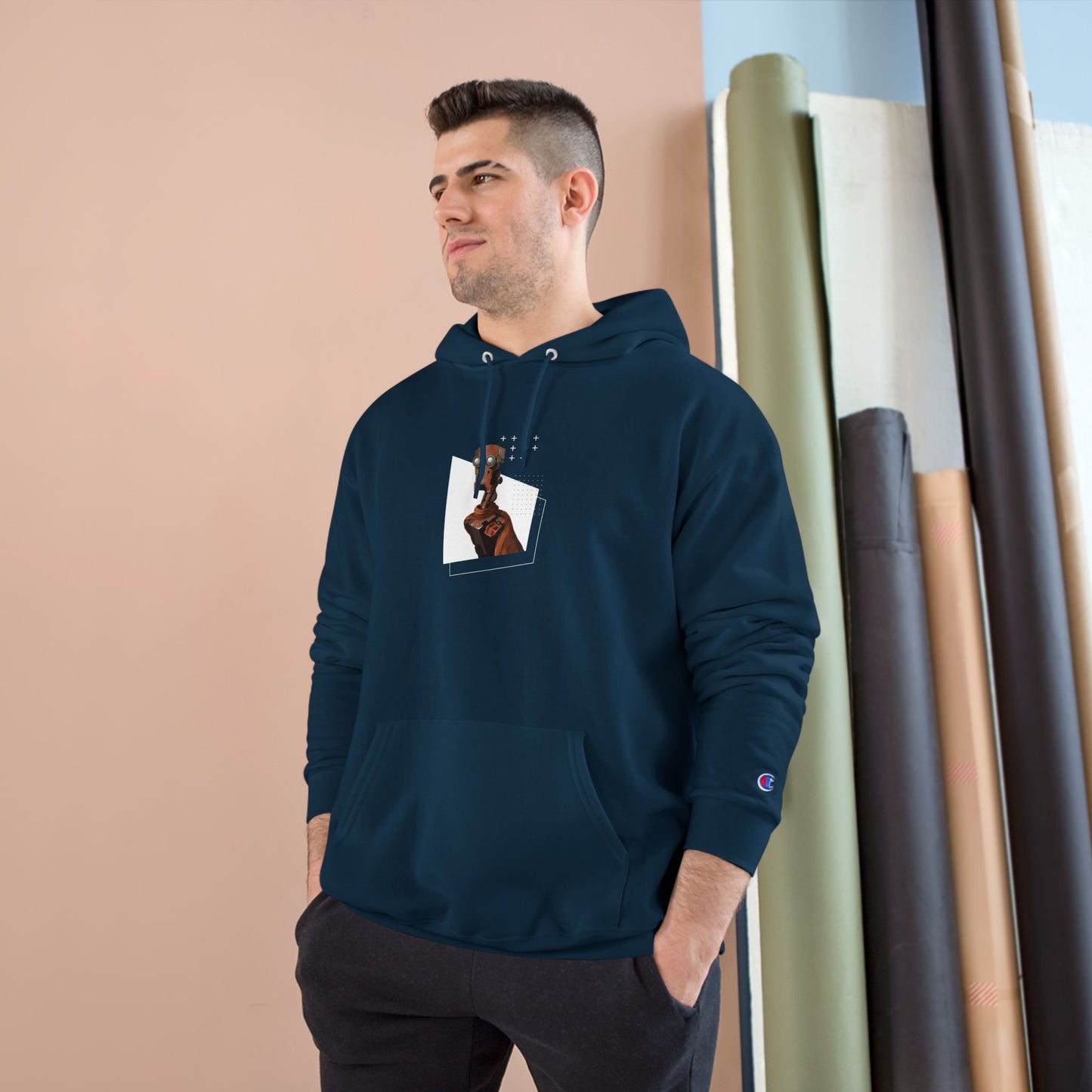 "Robot in Rusted Copper" Champion Hoodie