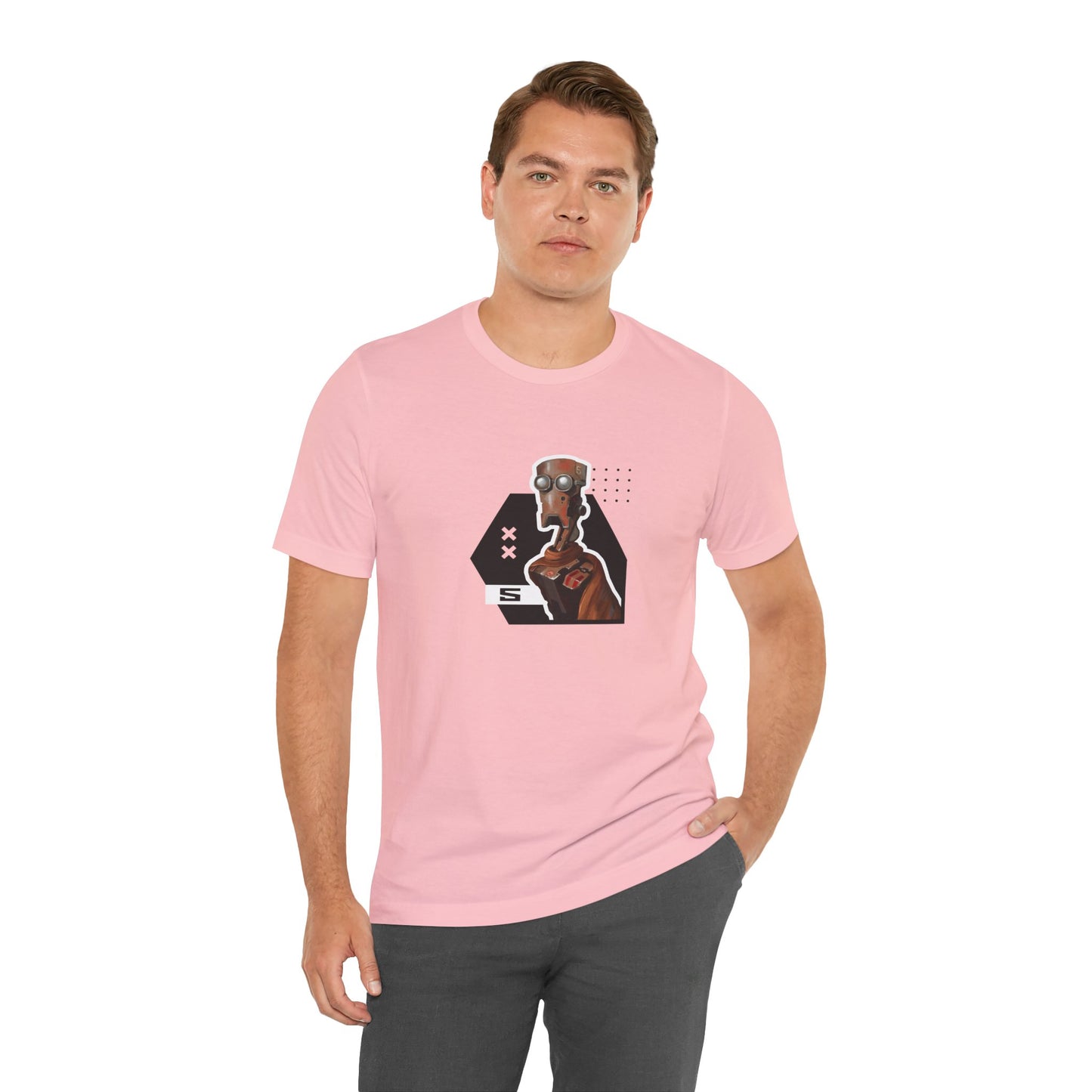 "Robot in Rusted Copper" Unisex Jersey Short Sleeve Tee