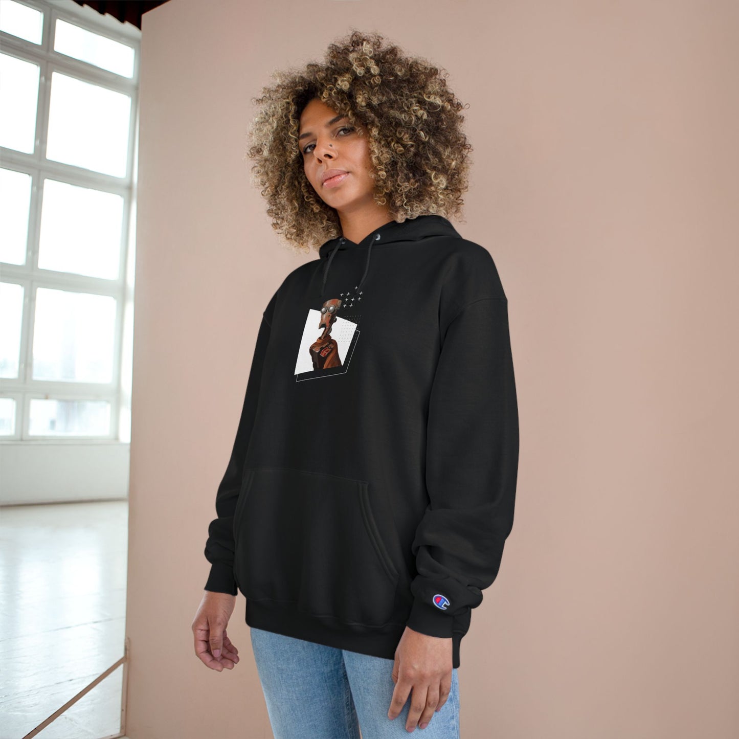 "Robot in Rusted Copper" Champion Hoodie