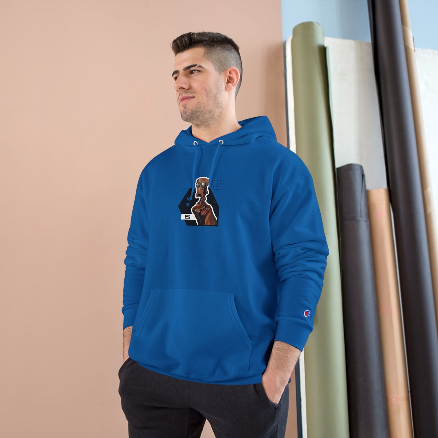 "Robot in Rusted Copper" Champion Hoodie