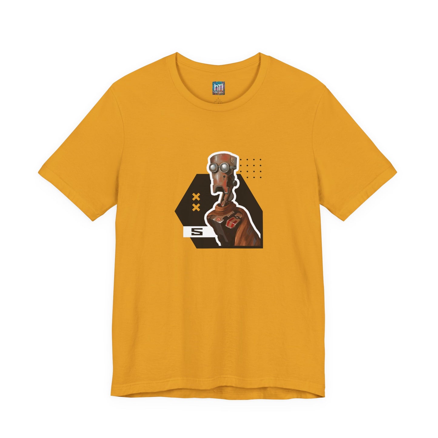 "Robot in Rusted Copper" Unisex Jersey Short Sleeve Tee
