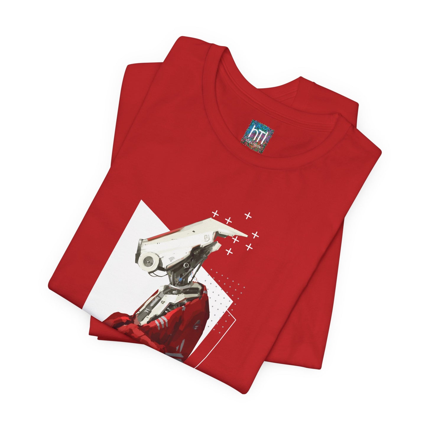 "Robot in Red" Unisex Jersey Short Sleeve Tee