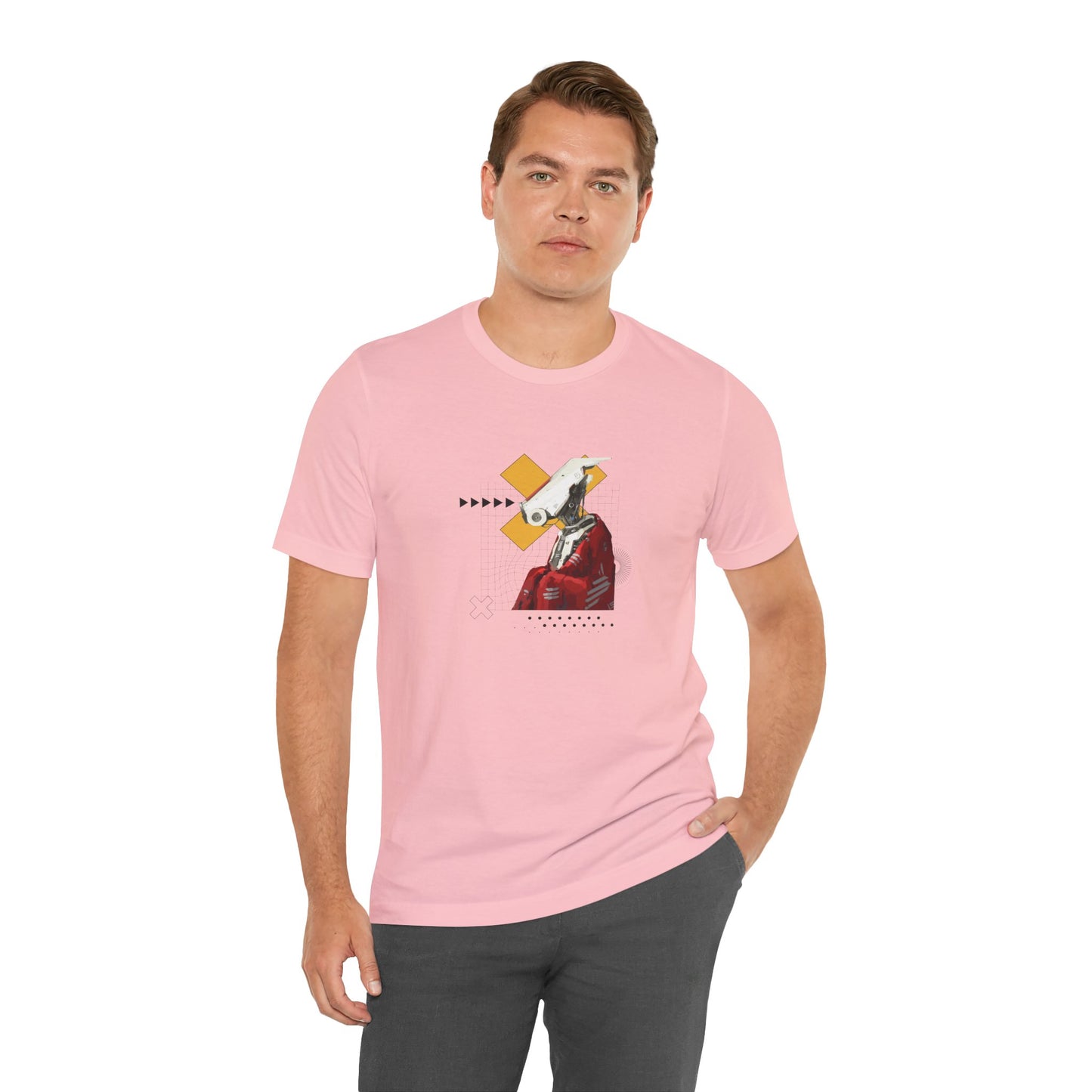 "Robot in Red" Unisex Jersey Short Sleeve Tee