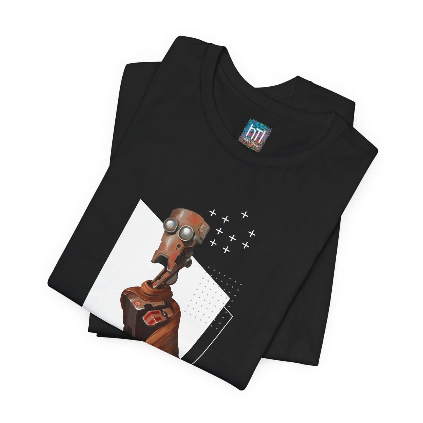 "Robot in Rusted Copper" Unisex Jersey Short Sleeve Tee