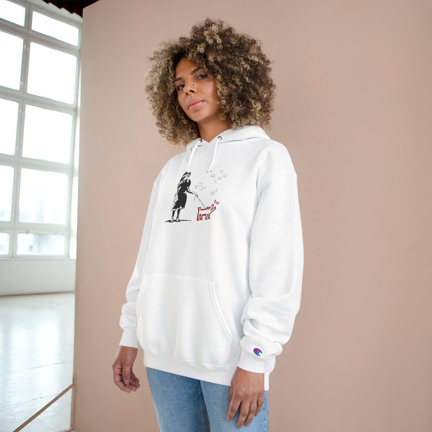 "A Girl and Her Dog" Champion Hoodie