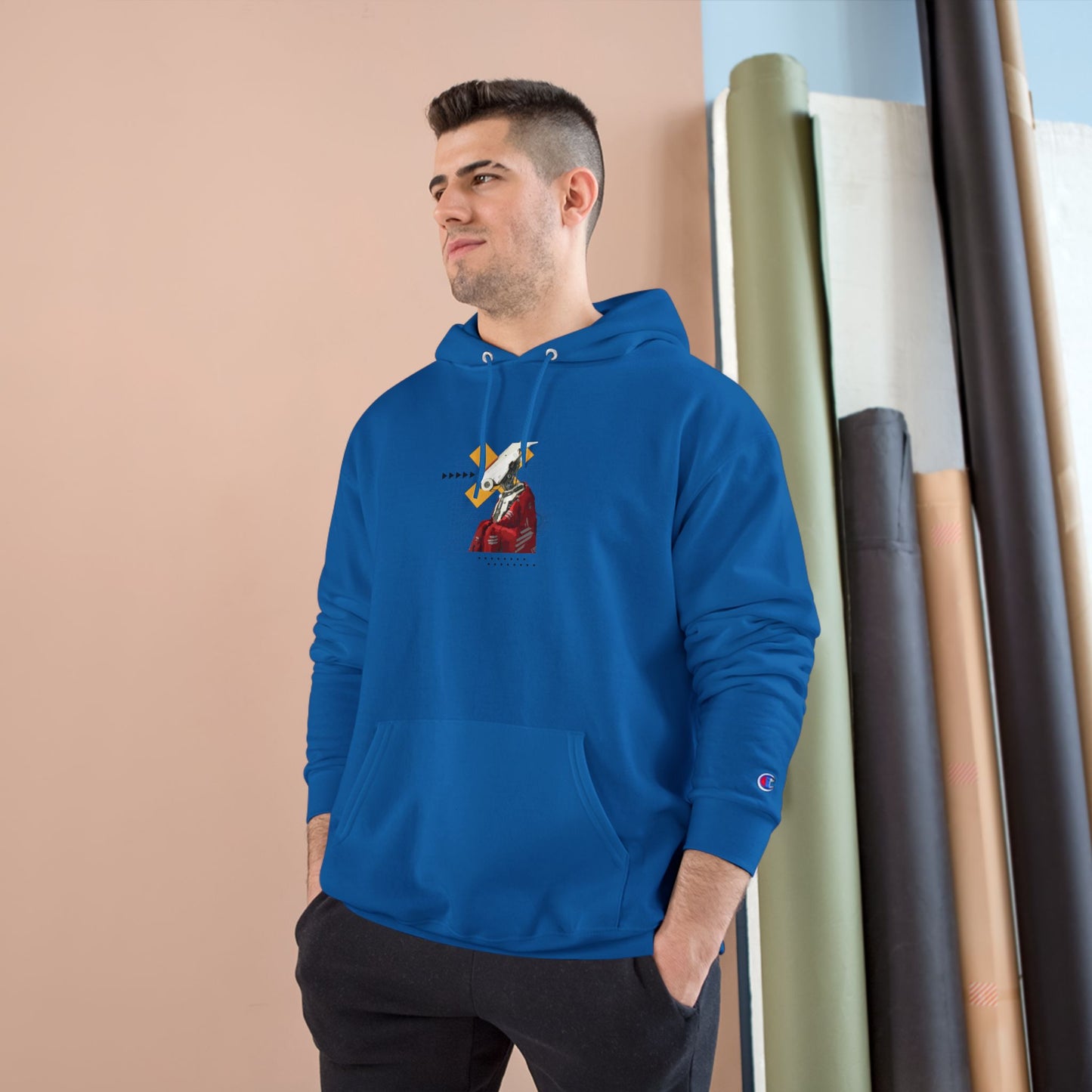 "Robot in Red" Champion Hoodie