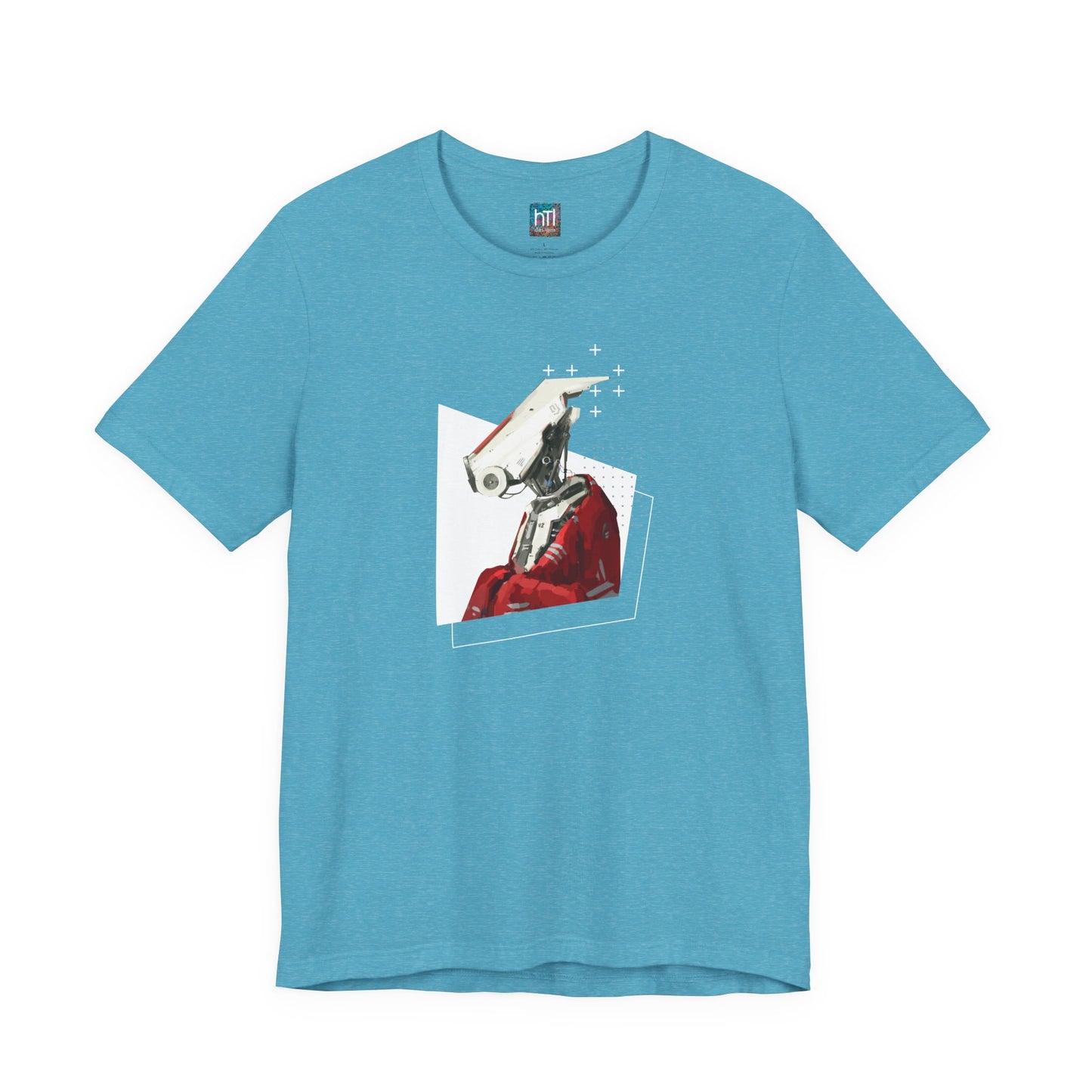 "Robot in Red" Unisex Jersey Short Sleeve Tee