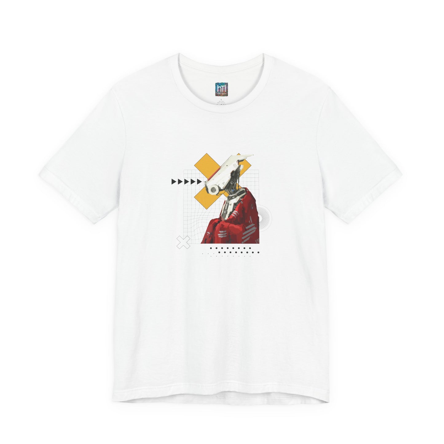 "Robot in Red" Unisex Jersey Short Sleeve Tee