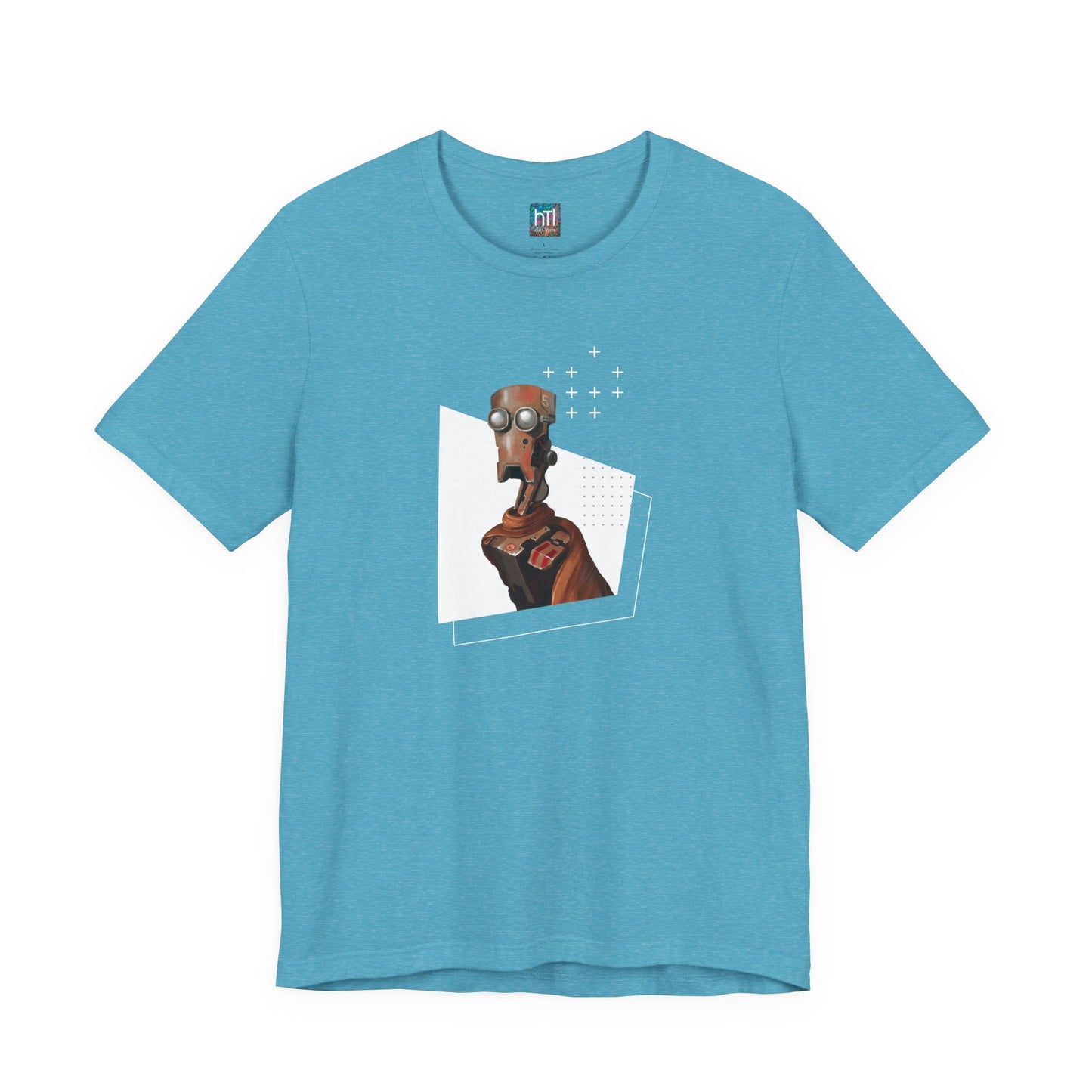 "Robot in Rusted Copper" Unisex Jersey Short Sleeve Tee
