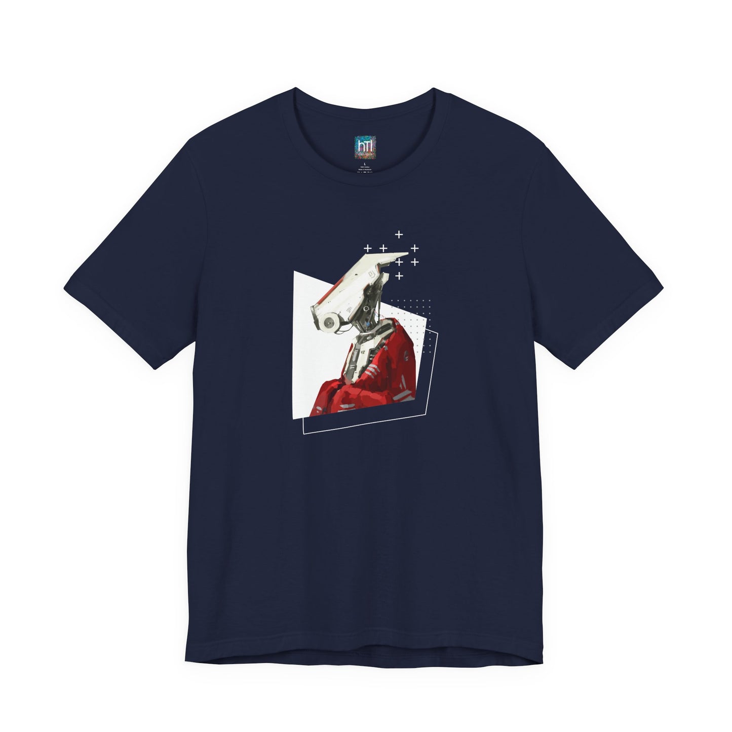 "Robot in Red" Unisex Jersey Short Sleeve Tee
