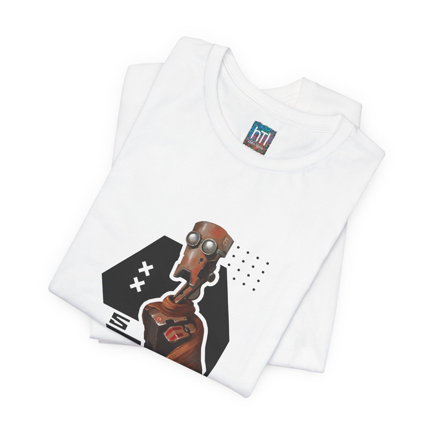 "Robot in Rusted Copper" Unisex Jersey Short Sleeve Tee