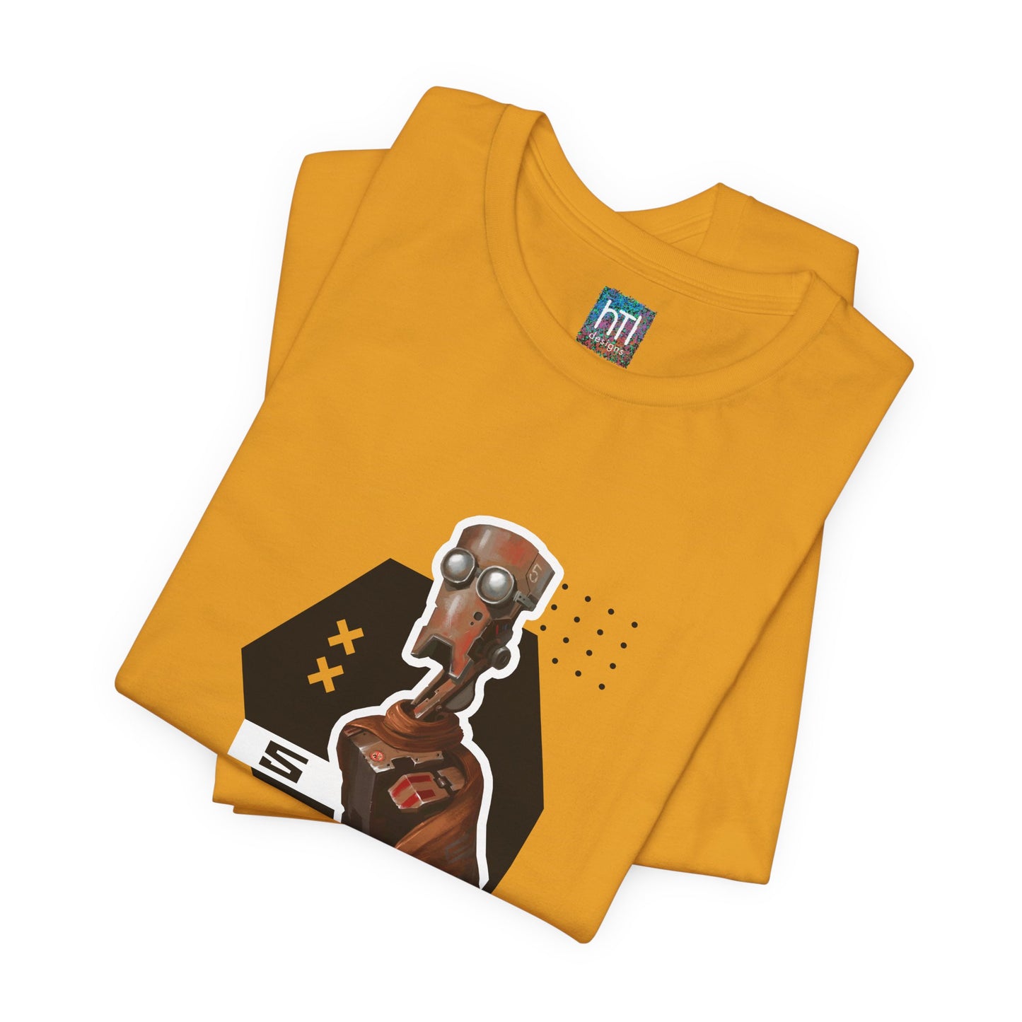 "Robot in Rusted Copper" Unisex Jersey Short Sleeve Tee