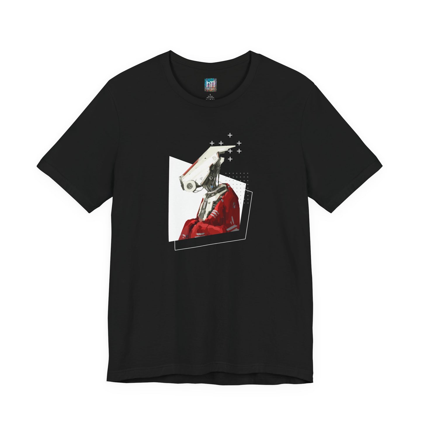 "Robot in Red" Unisex Jersey Short Sleeve Tee