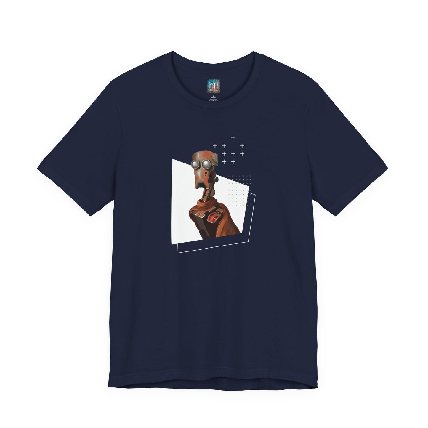 "Robot in Rusted Copper" Unisex Jersey Short Sleeve Tee