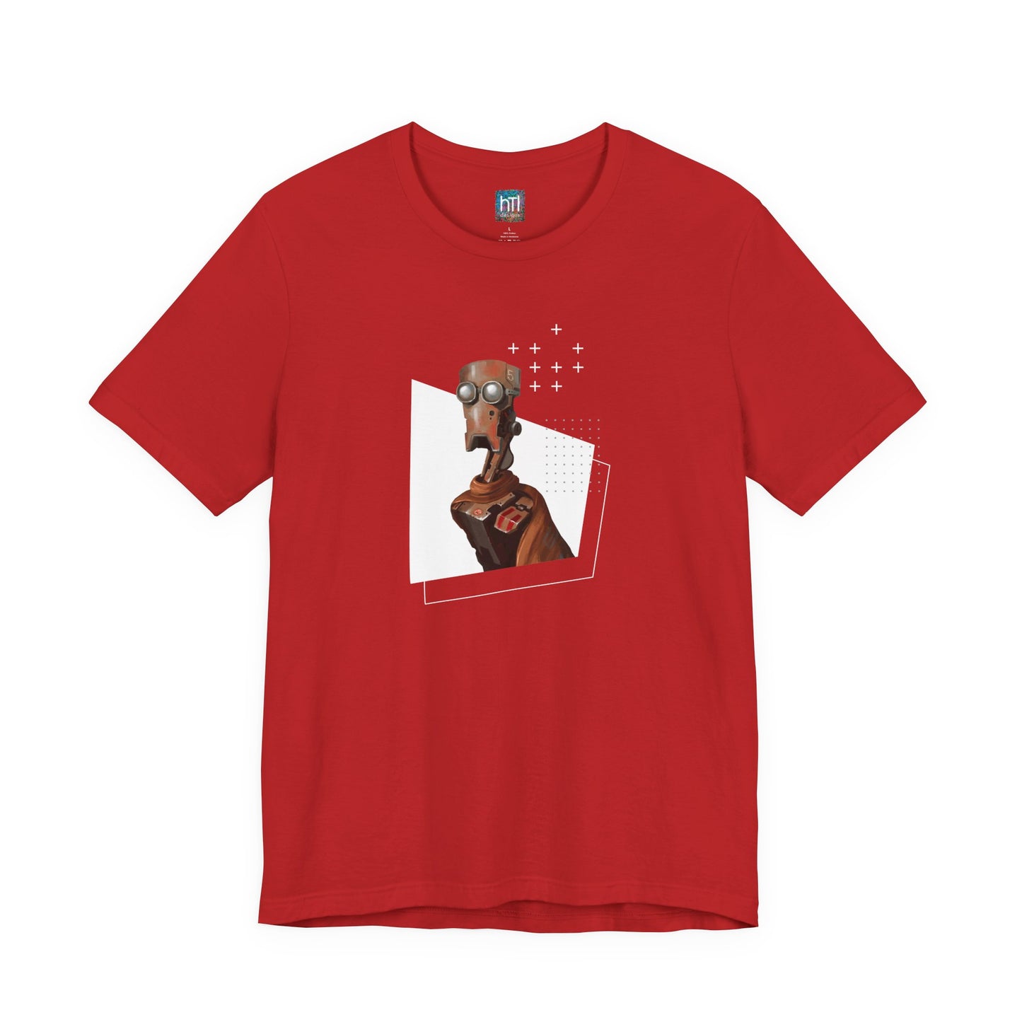"Robot in Rusted Copper" Unisex Jersey Short Sleeve Tee