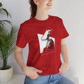 "Robot in Red" Unisex Jersey Short Sleeve Tee