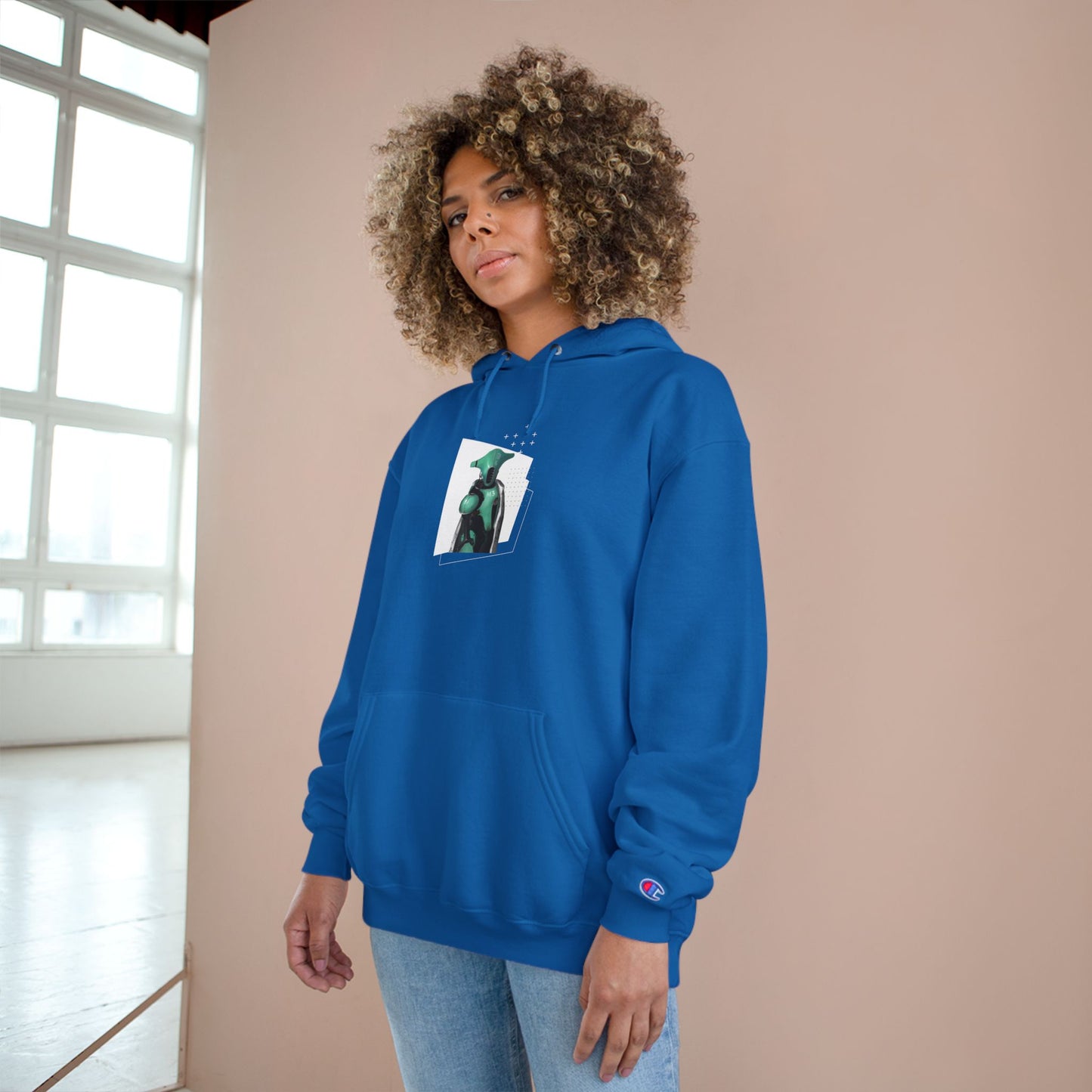 "The Teal One" Champion Hoodie