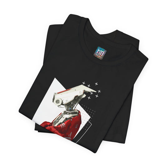 "Robot in Red" Unisex Jersey Short Sleeve Tee