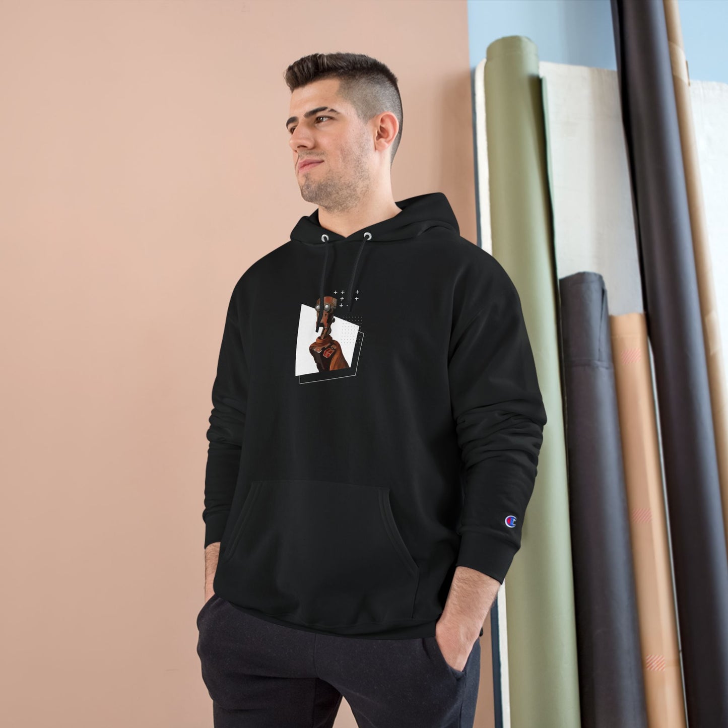 "Robot in Rusted Copper" Champion Hoodie