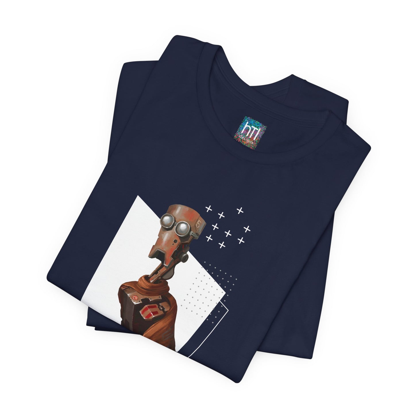 "Robot in Rusted Copper" Unisex Jersey Short Sleeve Tee