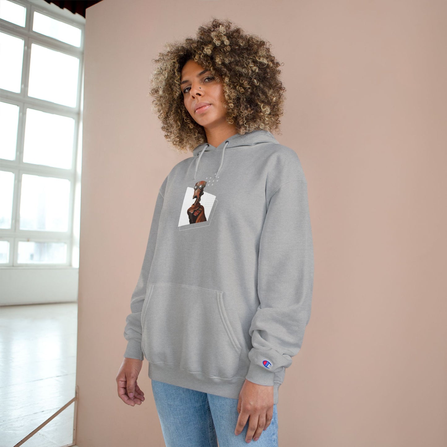 "Robot in Rusted Copper" Champion Hoodie